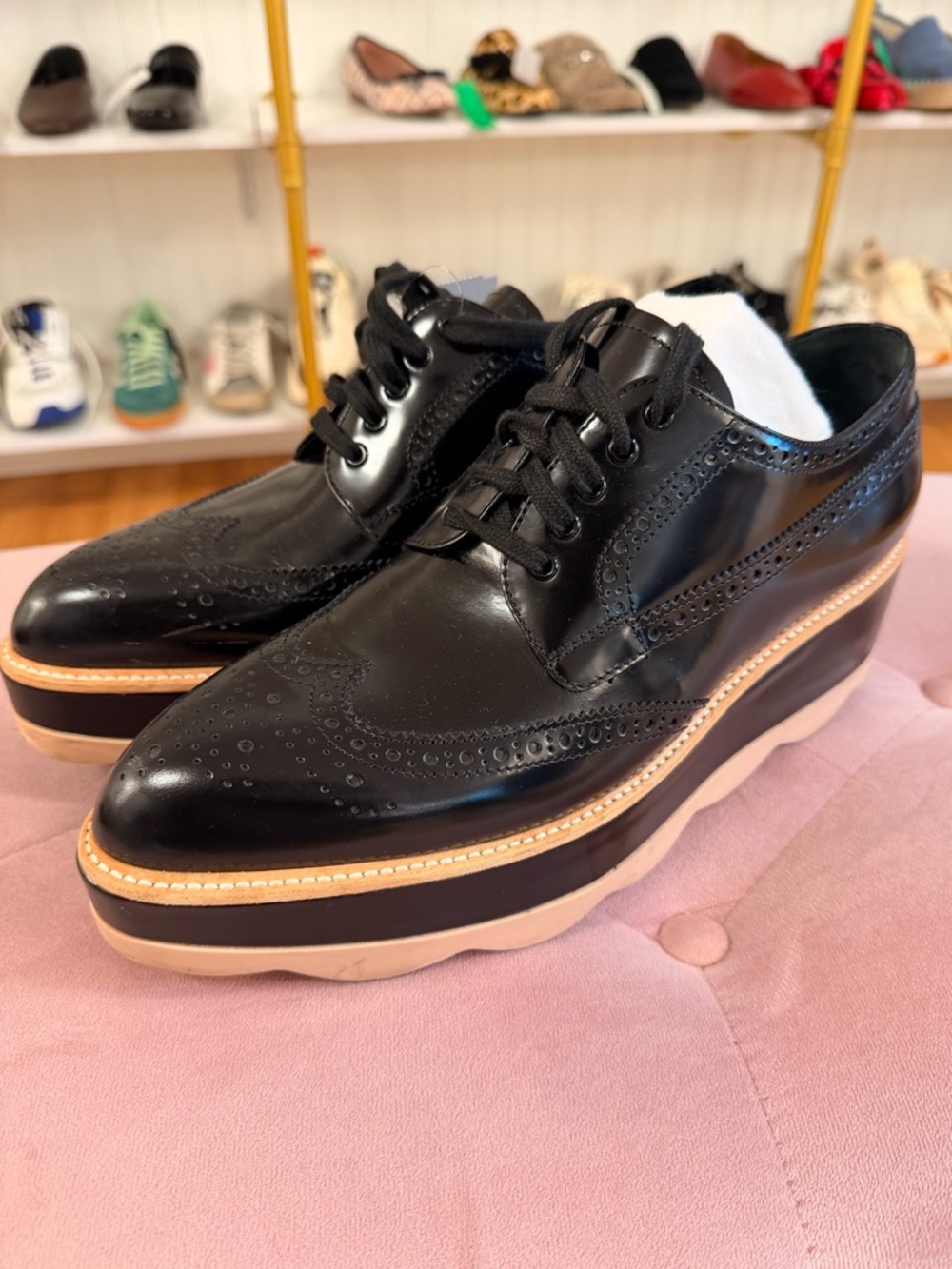 Prada Brogue Wingtip Platform loafers